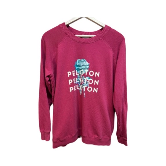 Peloton Pink & Blue Everyday Oversized Crewneck Sweatshirt NWT Size S - Picture 3 of 6